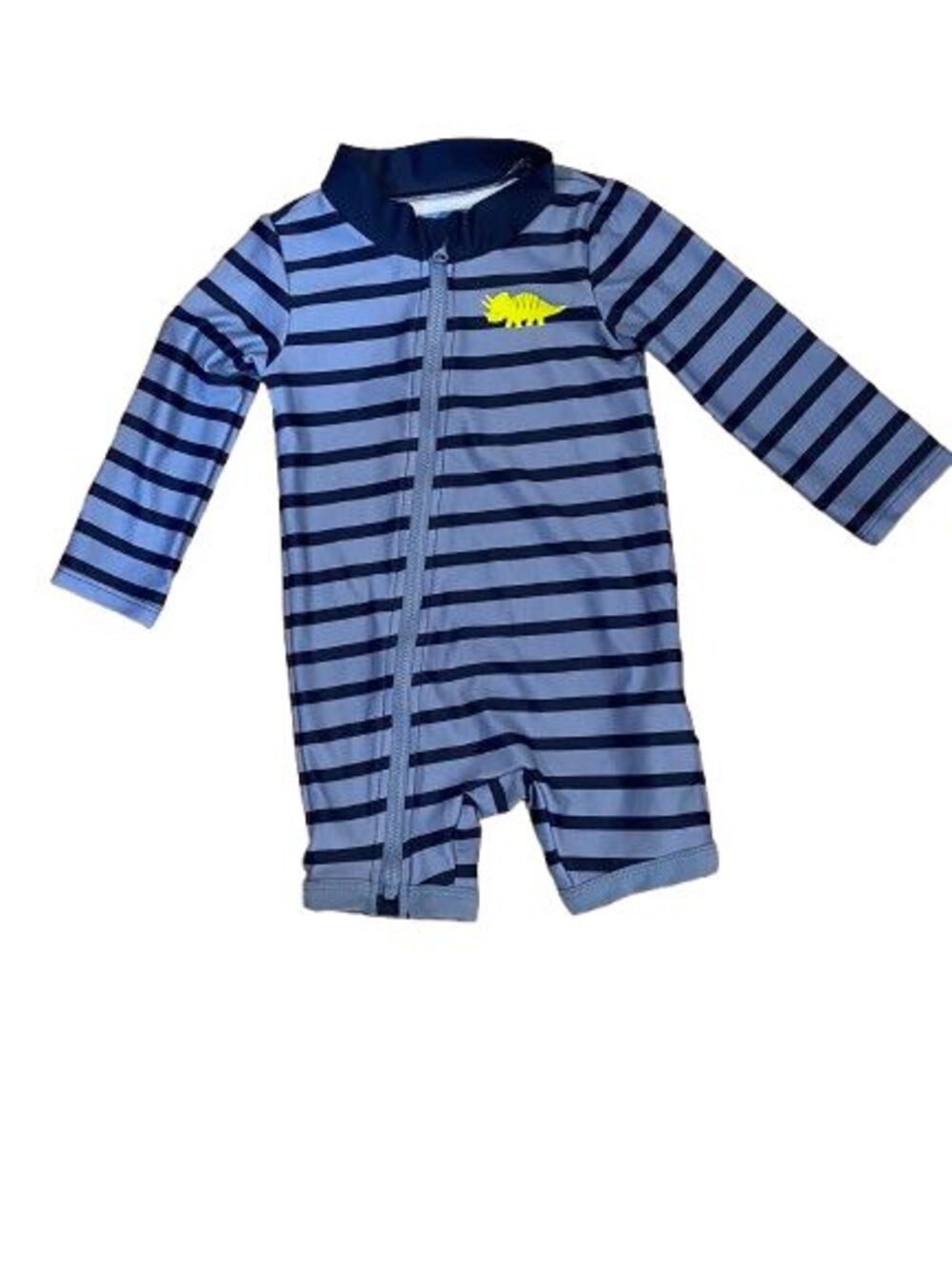 12 Month Boy's Swimsuit Carter's Simple Joys Rash Guard Zip-up Blue Stripe